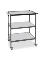 Masa instrumentar inox cu manere orizontale si 3 blaturi