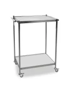 Masa instrumentar inox cu manere orizontale si 2 blaturi